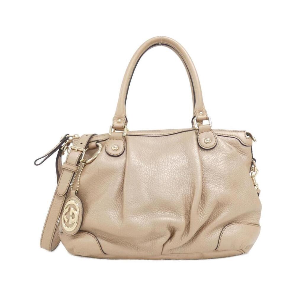 Gucci Sukey satchel metallic gold champagne leather